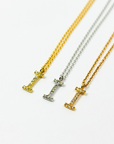K18・ダイヤモンドイニシャルペンダント