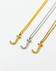 K18・ダイヤモンドイニシャルペンダント