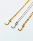 K18・ダイヤモンドイニシャルペンダント