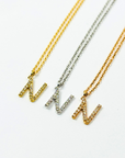 K18・ダイヤモンドイニシャルペンダント