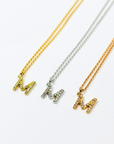 K18・ダイヤモンドイニシャルペンダント