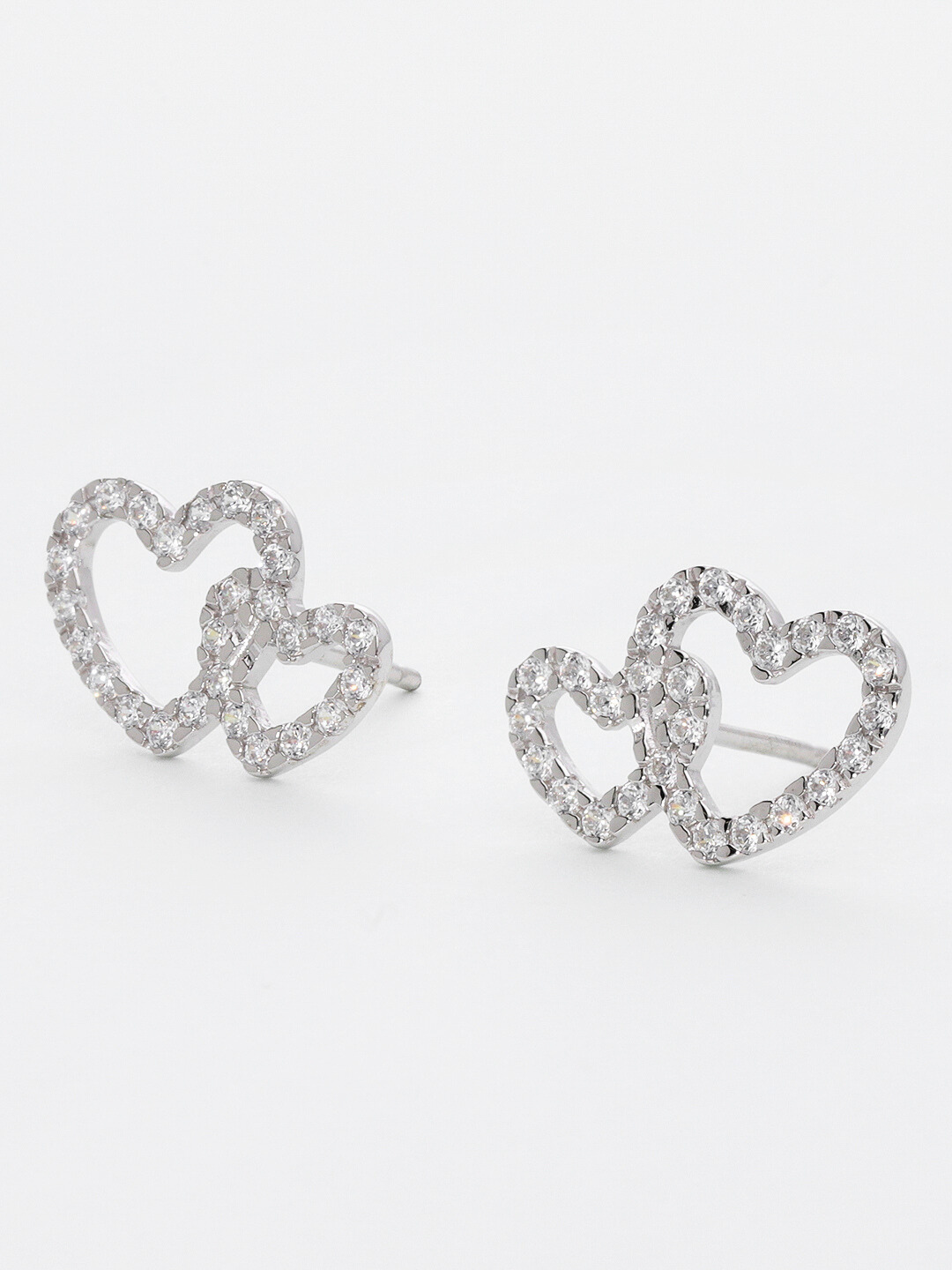 Double Heart Earrings – ex'position Double Heart Earrings – ex'position