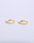 K18・ダイヤシルエットフープピアス