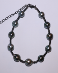 シルバー・ブラックパール×ブラックダイヤブレスレット