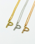 K18・ダイヤモンドイニシャルペンダント