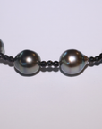 シルバー・ブラックパール×ブラックダイヤブレスレット