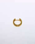 K18・ダイヤブラッシュド フープ ピアス