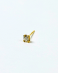 K18・1粒スクエアピアス/片耳