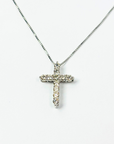 PT・K18ygダイヤクロスペンダント
