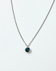 【限定1点】K18wg・ブルーダイヤペンダント