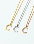 K18・ダイヤモンドイニシャルペンダント