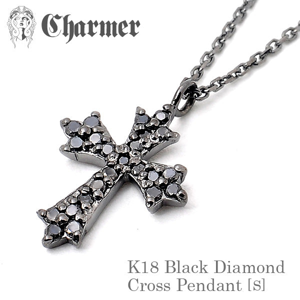 K18ブラックダイヤモンド0.12ctスターペンダントトップK18ダイヤモンド