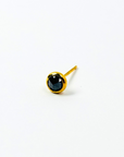 K18・1粒ブラックダイヤピアス/片耳