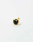 K18・1粒ブラックダイヤピアス/片耳