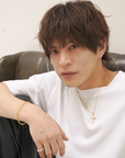 K18yg・LATINLOVERクロスペンダントトップ