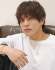 K18yg・LATINLOVERクロスペンダントトップ