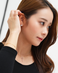 Pt900・フラワーLGDピアス/1ペア