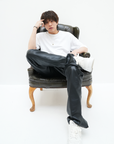 K18・1粒ブラックダイヤピアス/片耳