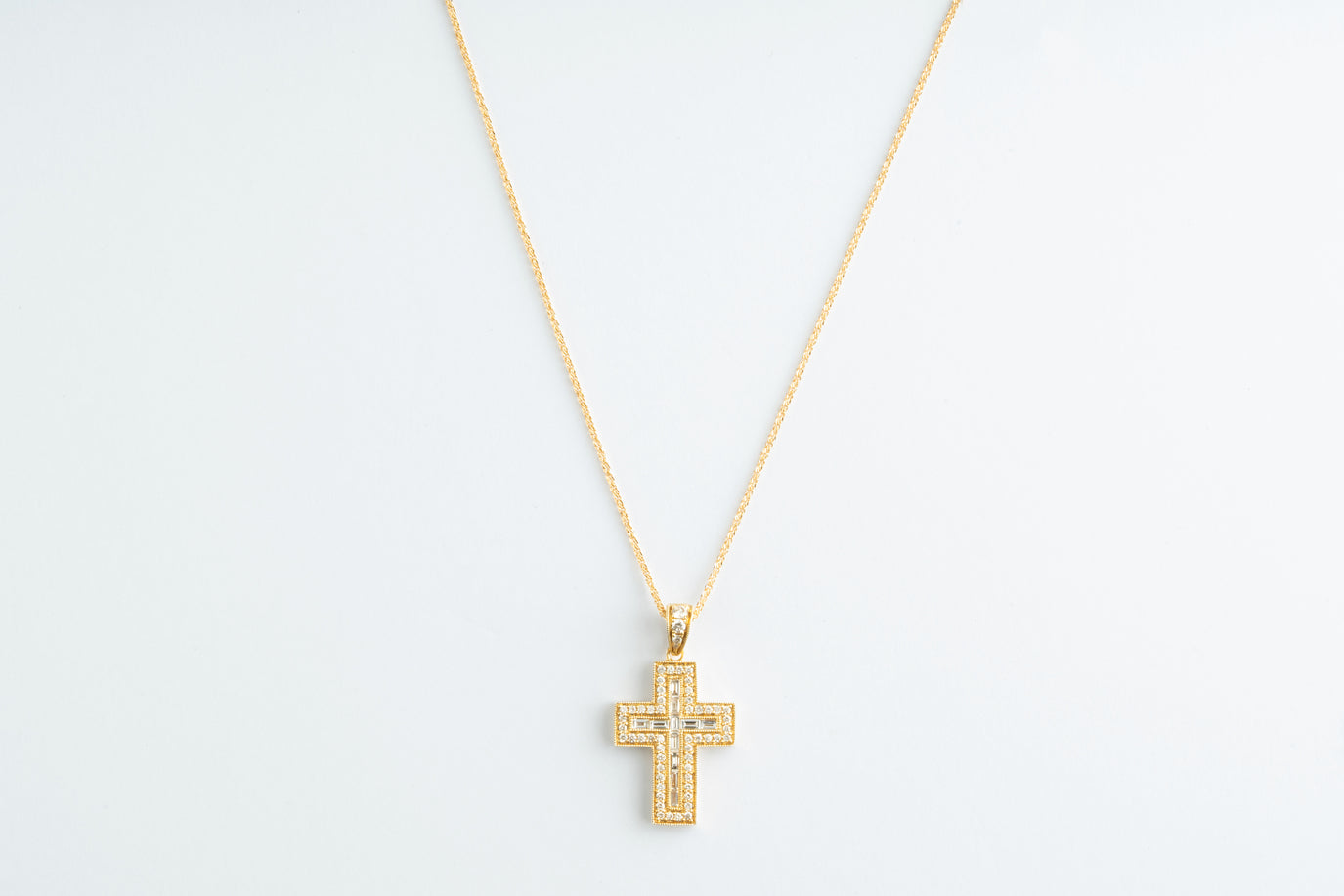 メンズK18WG✝️ダイヤ0.50ct✨ペンダントトップ⚠️　クロスペンダントトップ