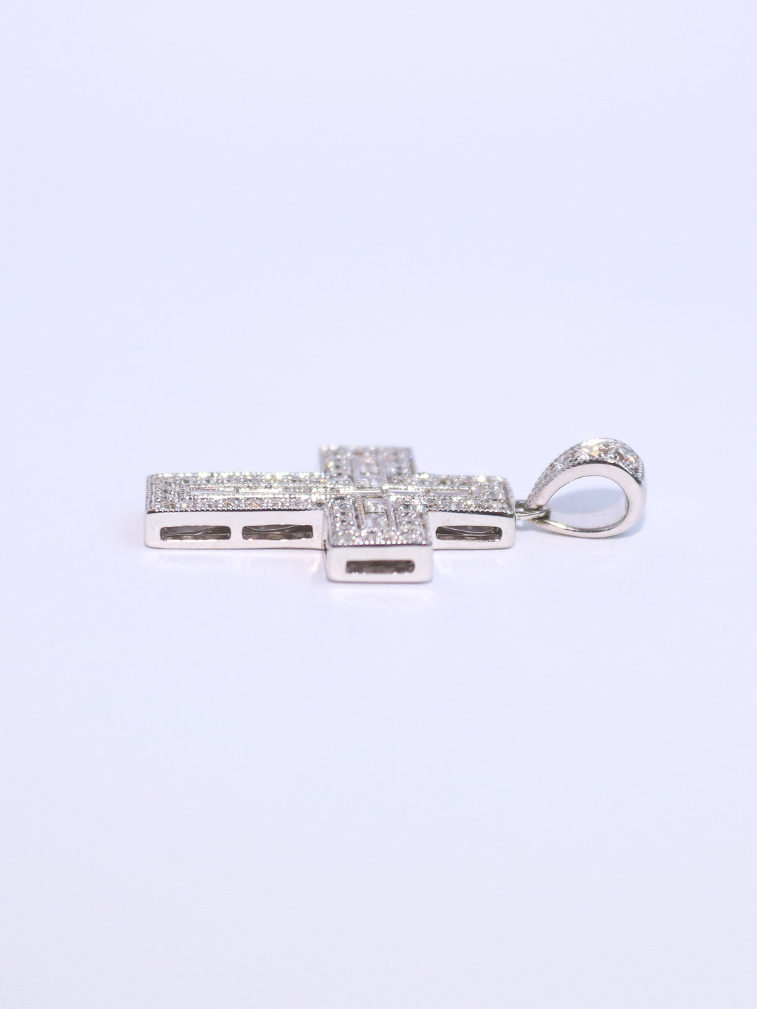 K18・バケットダイヤクロスペンダントトップ