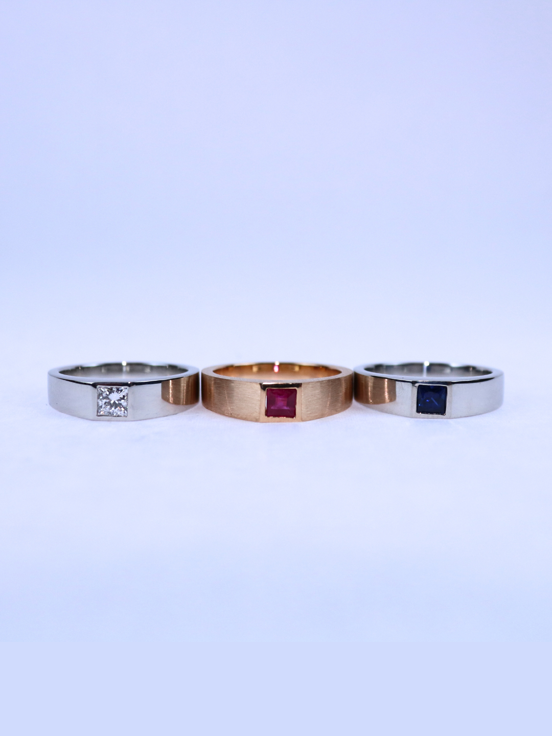 K18・Pt900Infinity Edge Frame/LGDリング/S