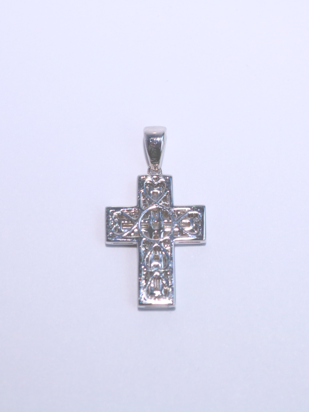 K18・バケットダイヤクロスペンダントトップ