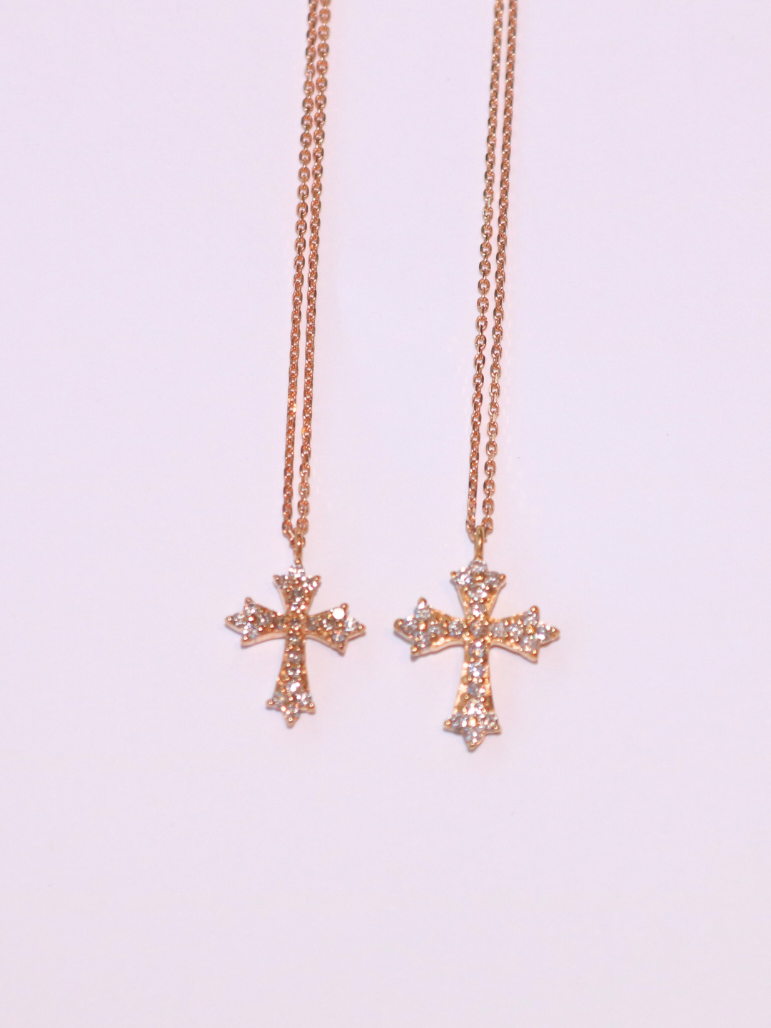 K18・ダイヤモンドクロスペンダント