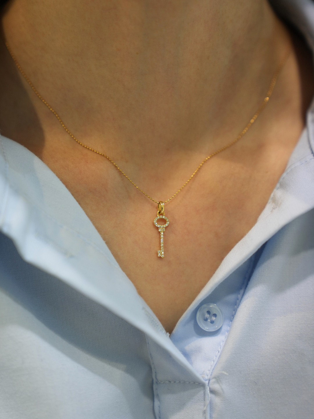 K18・Pt900・キーペンダント