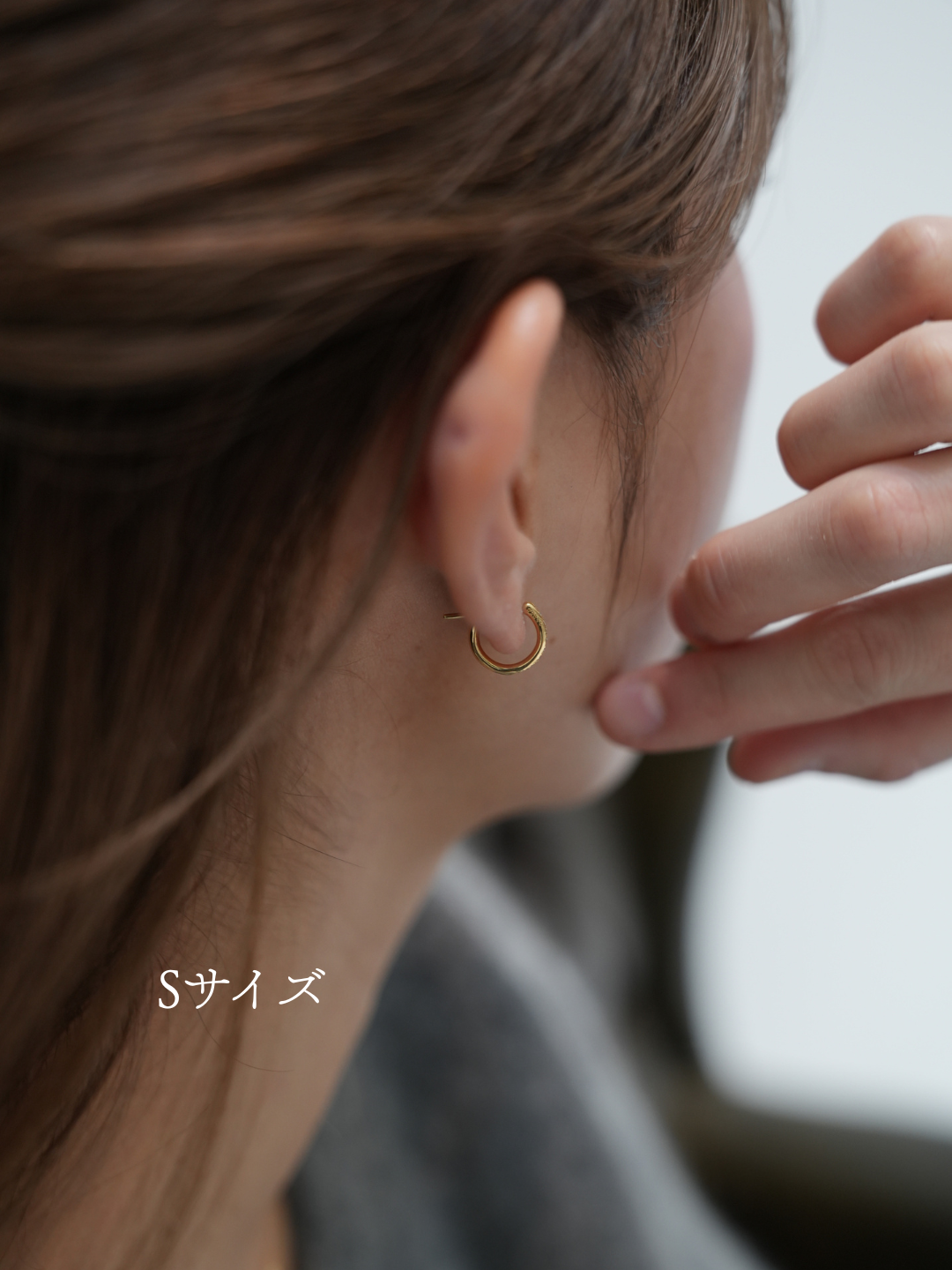 K18 Pt900 ダイヤモンドフープピアス（両耳Lサイズセット）