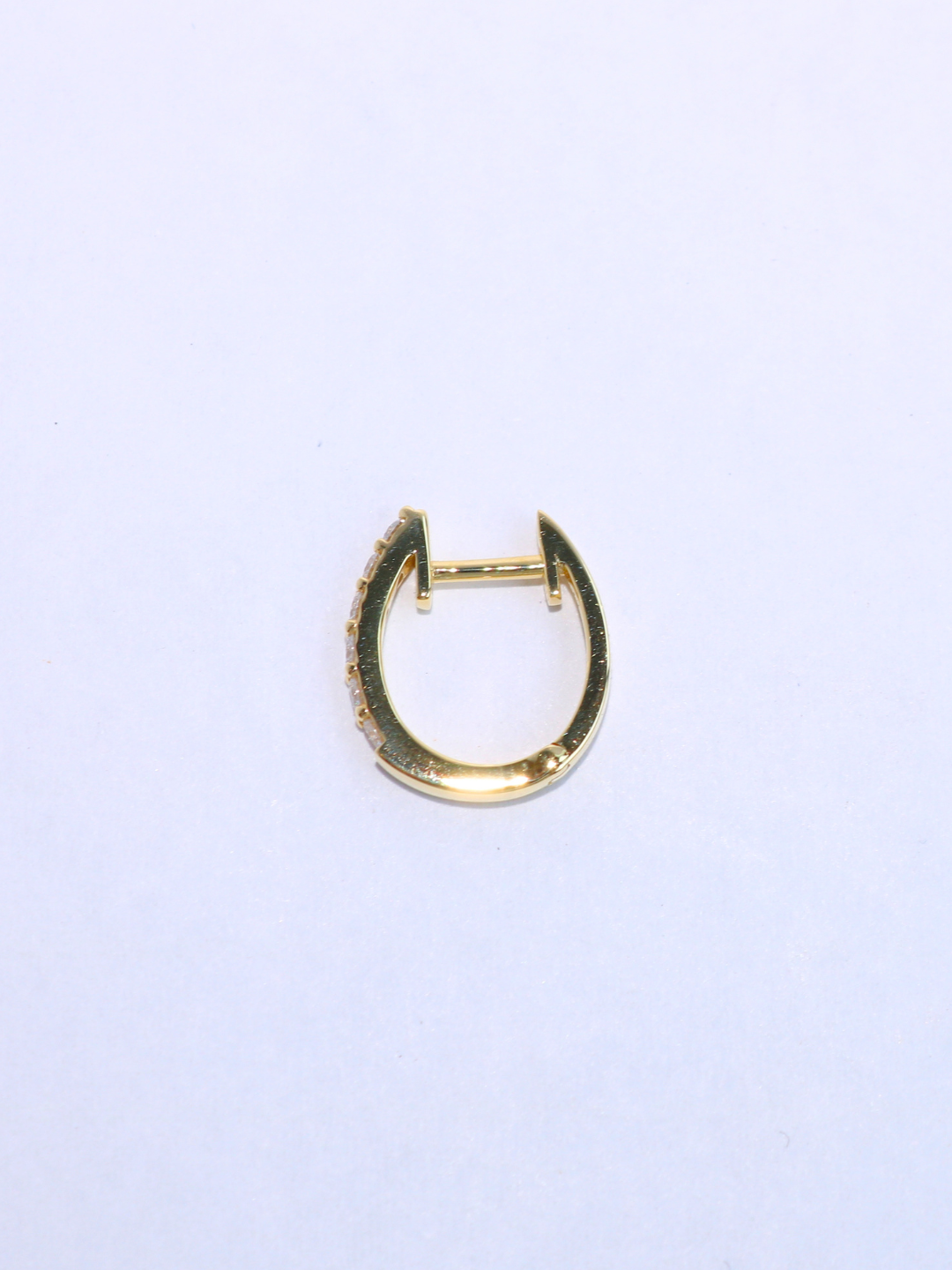 K18・ダイヤシルエットフープピアス