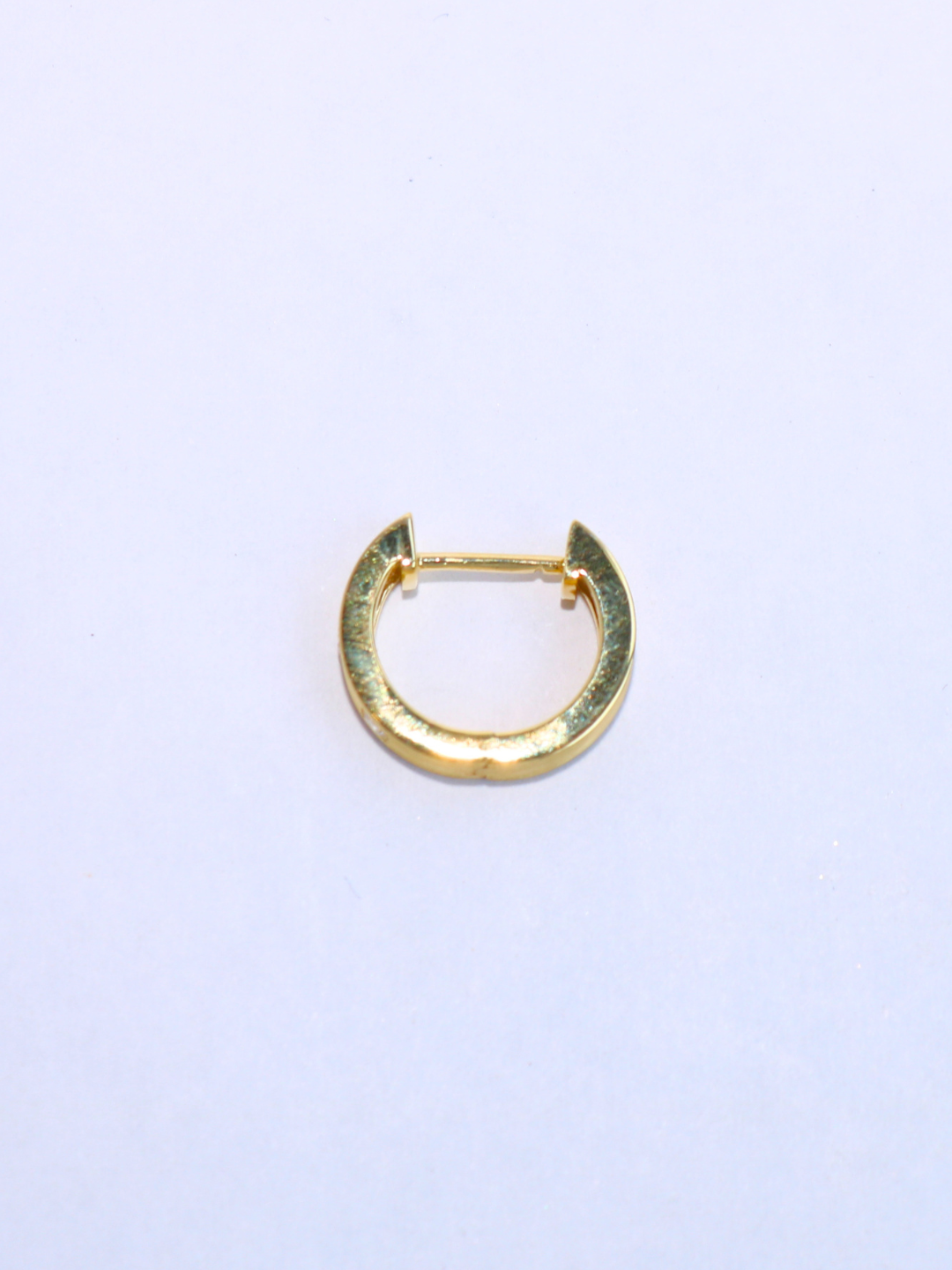 K18・ダイヤブラッシュド フープ ピアス
