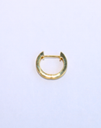 K18・ダイヤブラッシュド フープ ピアス