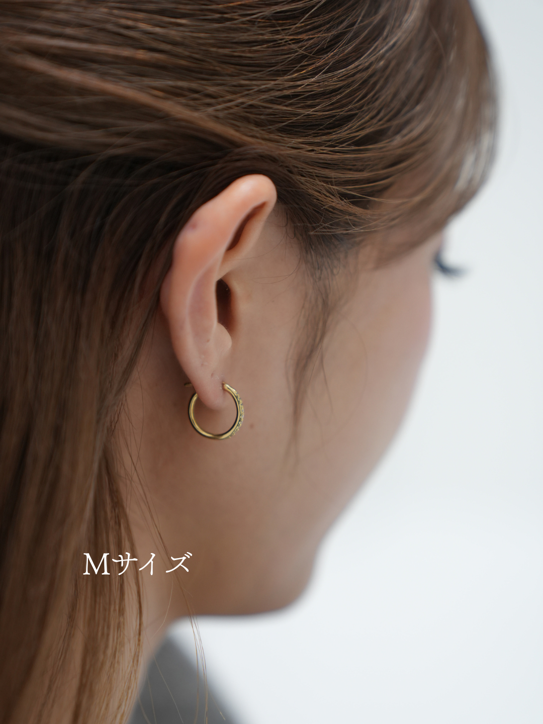 K18 Pt900 ダイヤモンドフープピアス（両耳Lサイズセット）