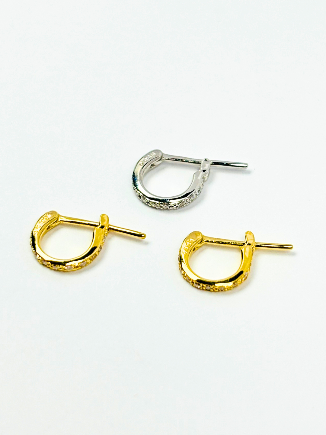 K18・Pt900フープピアス/片耳