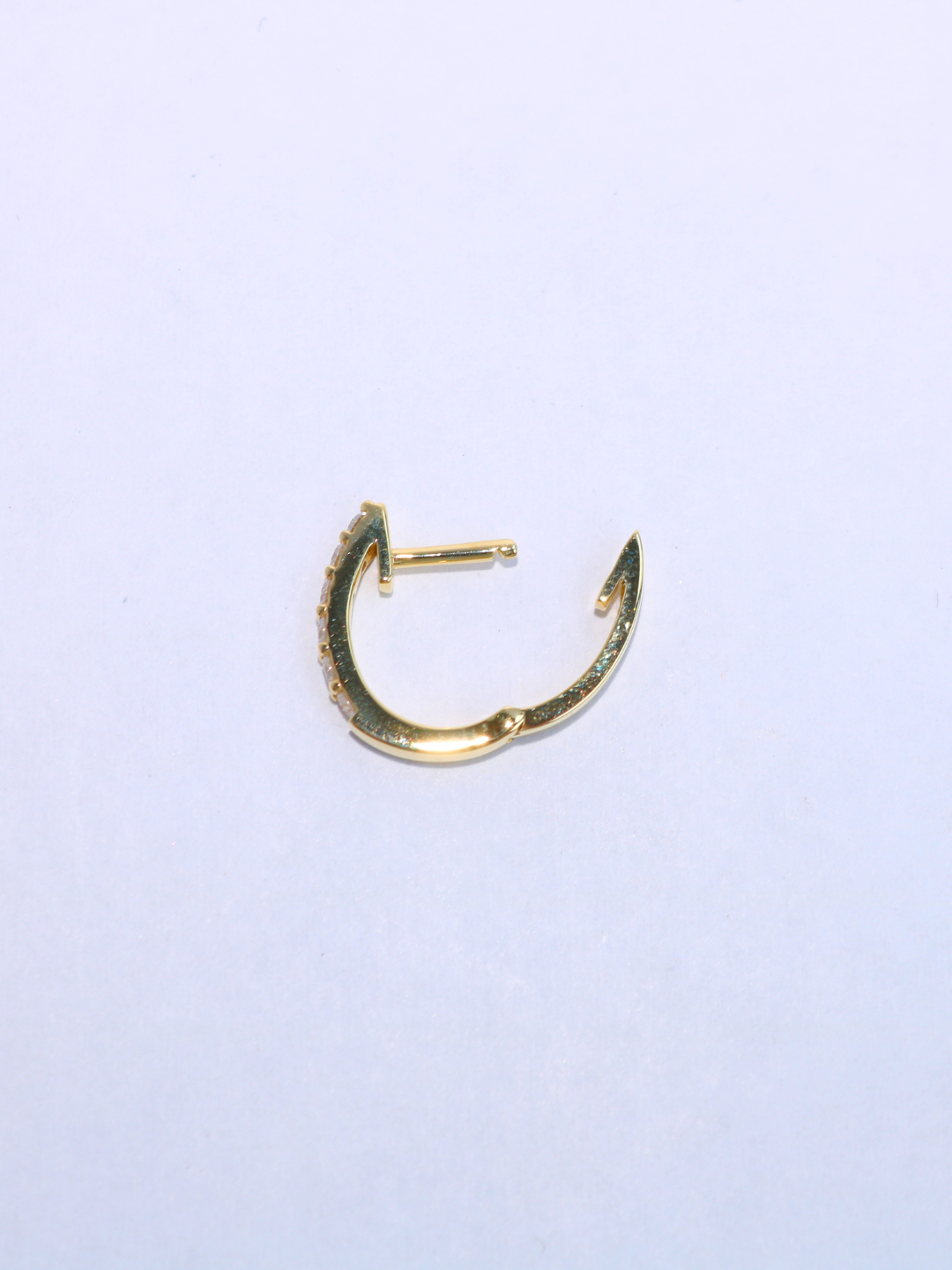 K18・ダイヤシルエットフープピアス