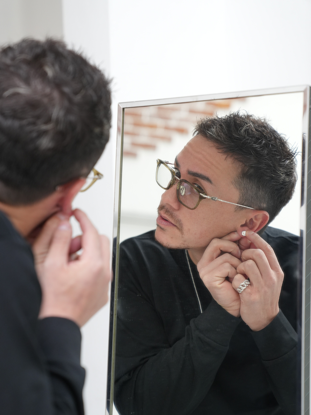 K18・WGダイヤチェーンリング