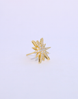 K18・YGダイヤサンフレアピアス