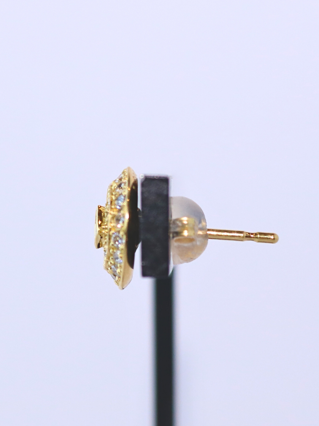 K18・ダイヤモンドサークルピアス片耳