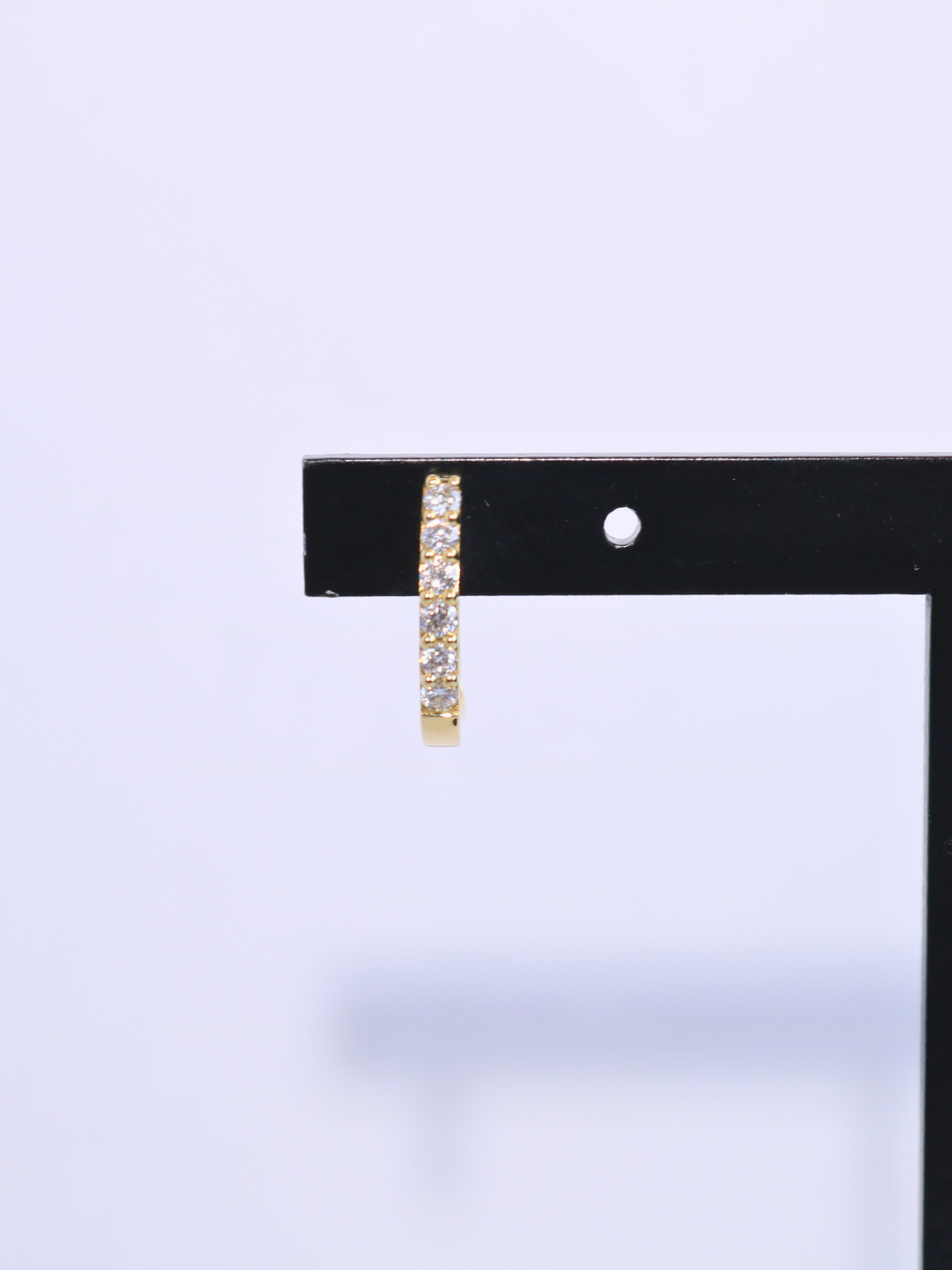 K18・ダイヤシルエットフープピアス