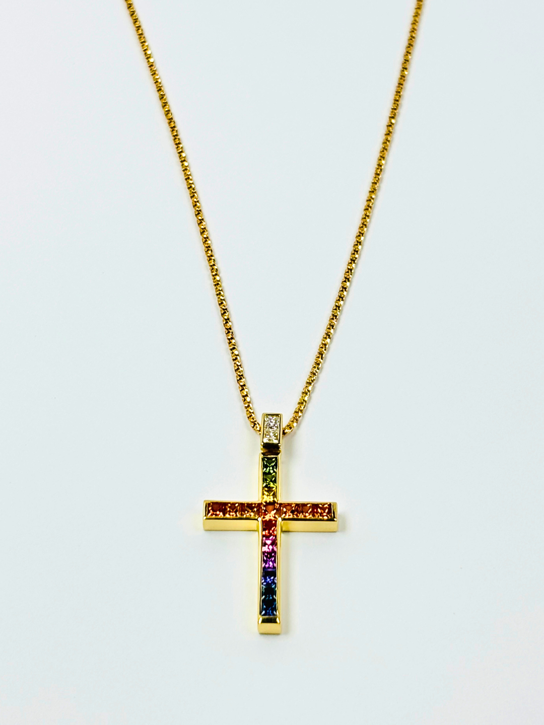 マルチカラーサファイヤクロスペンダント – ex'position マルチカラーサファイヤクロスペンダント – ex'position