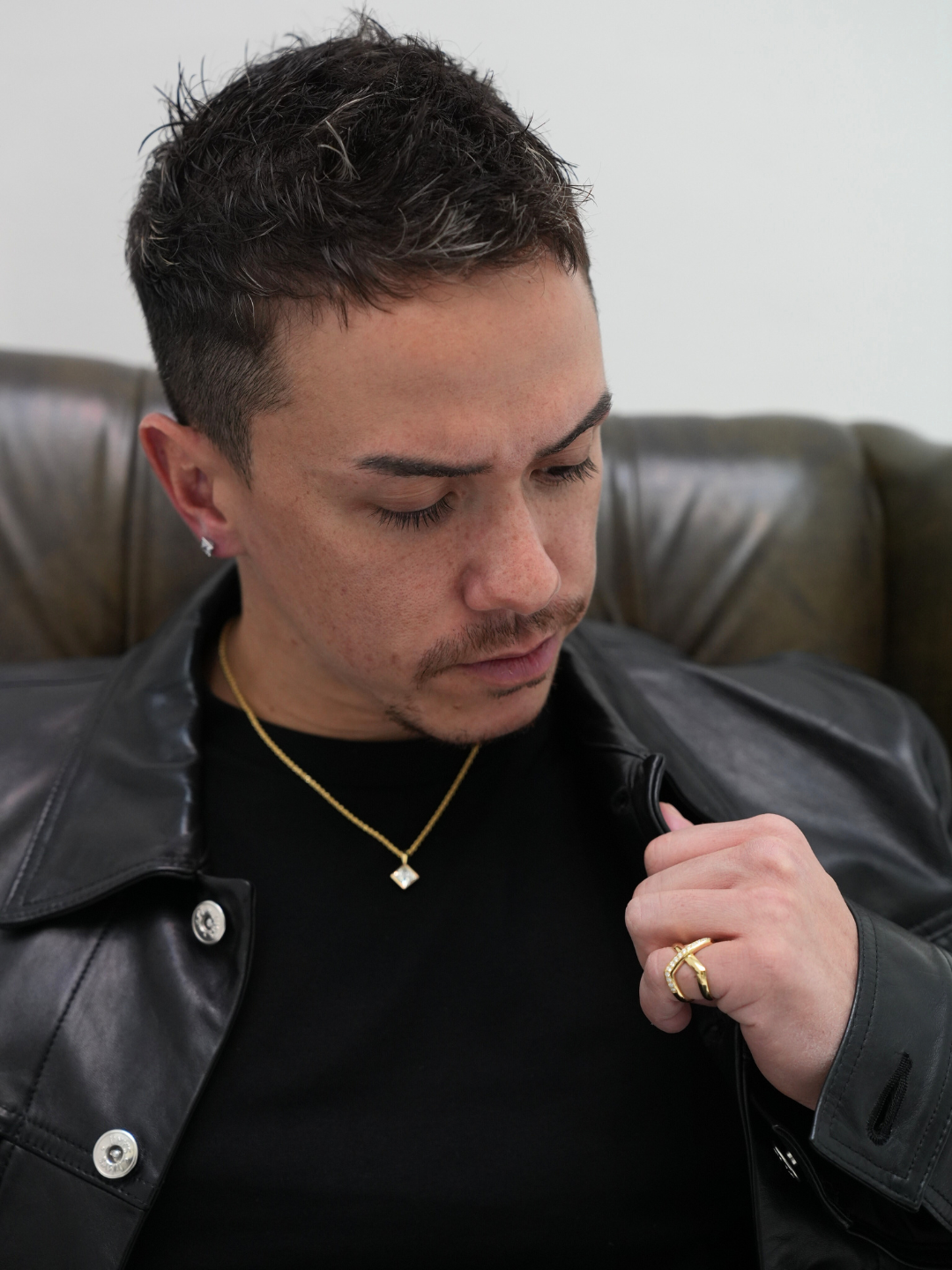 K18・YGダイヤXデザインリング/13号