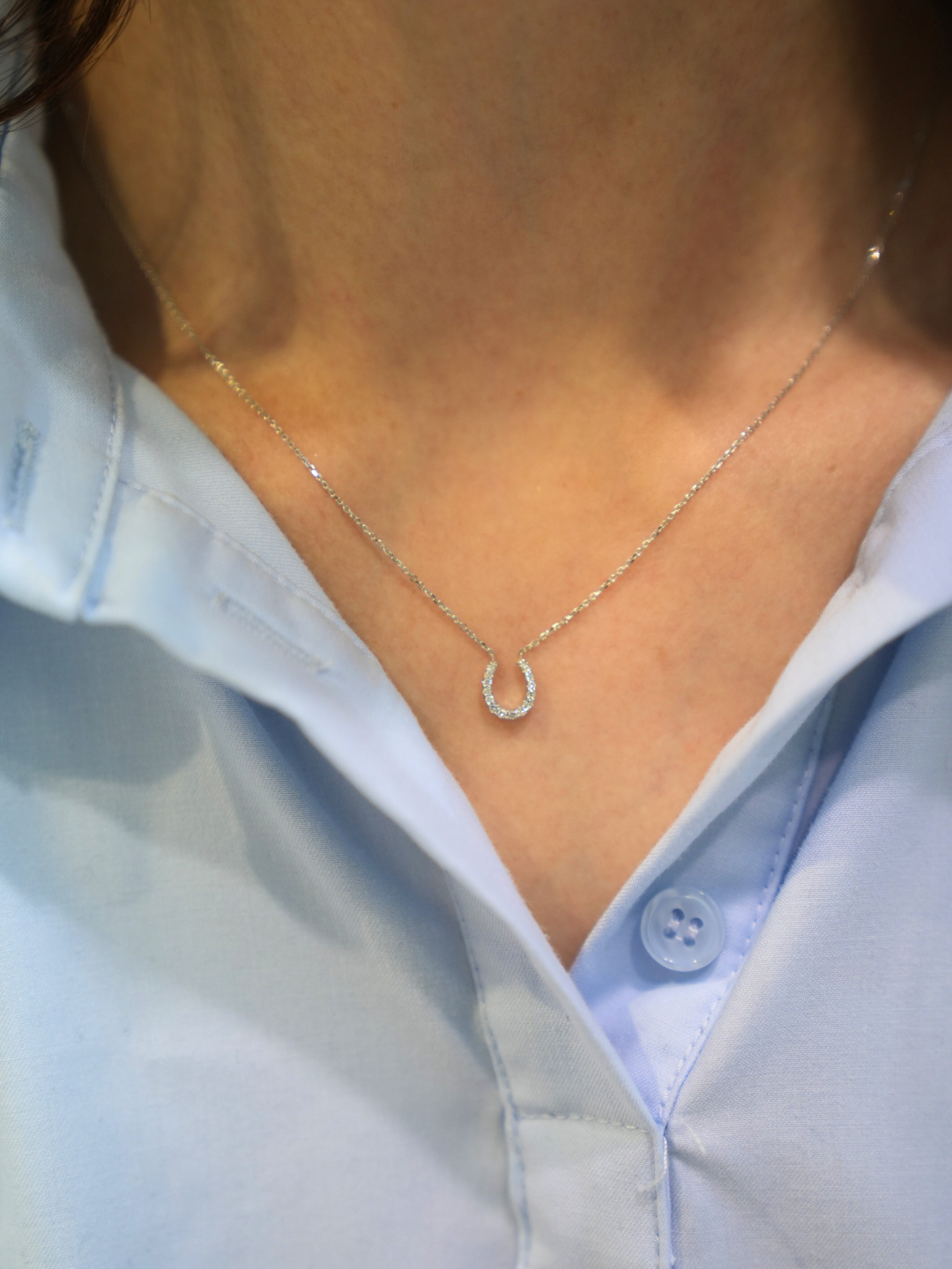 K18・ダイヤモンド馬蹄ペンダント – ex'position