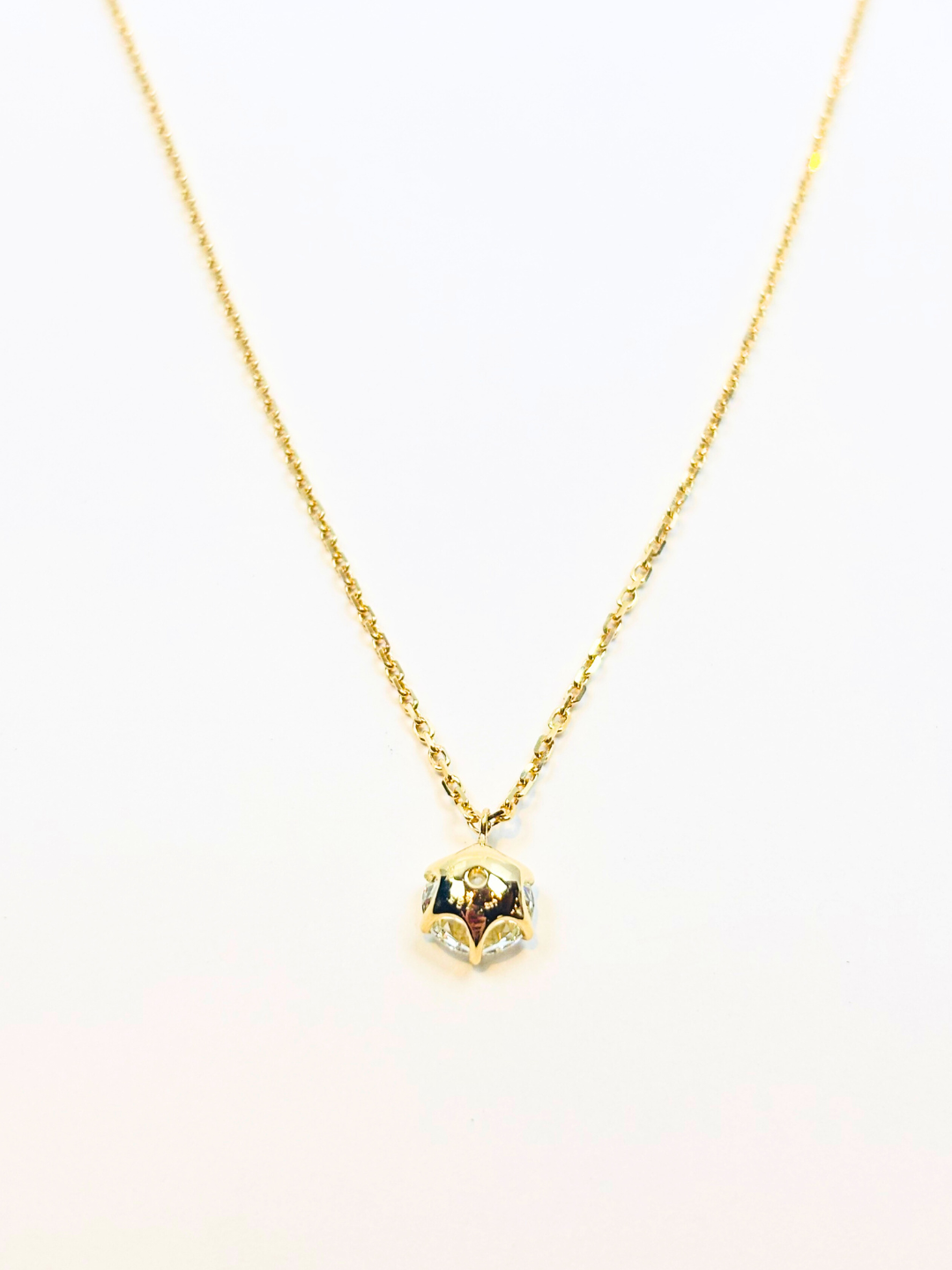 K18・ラボグロウンダイヤモンドペンダント