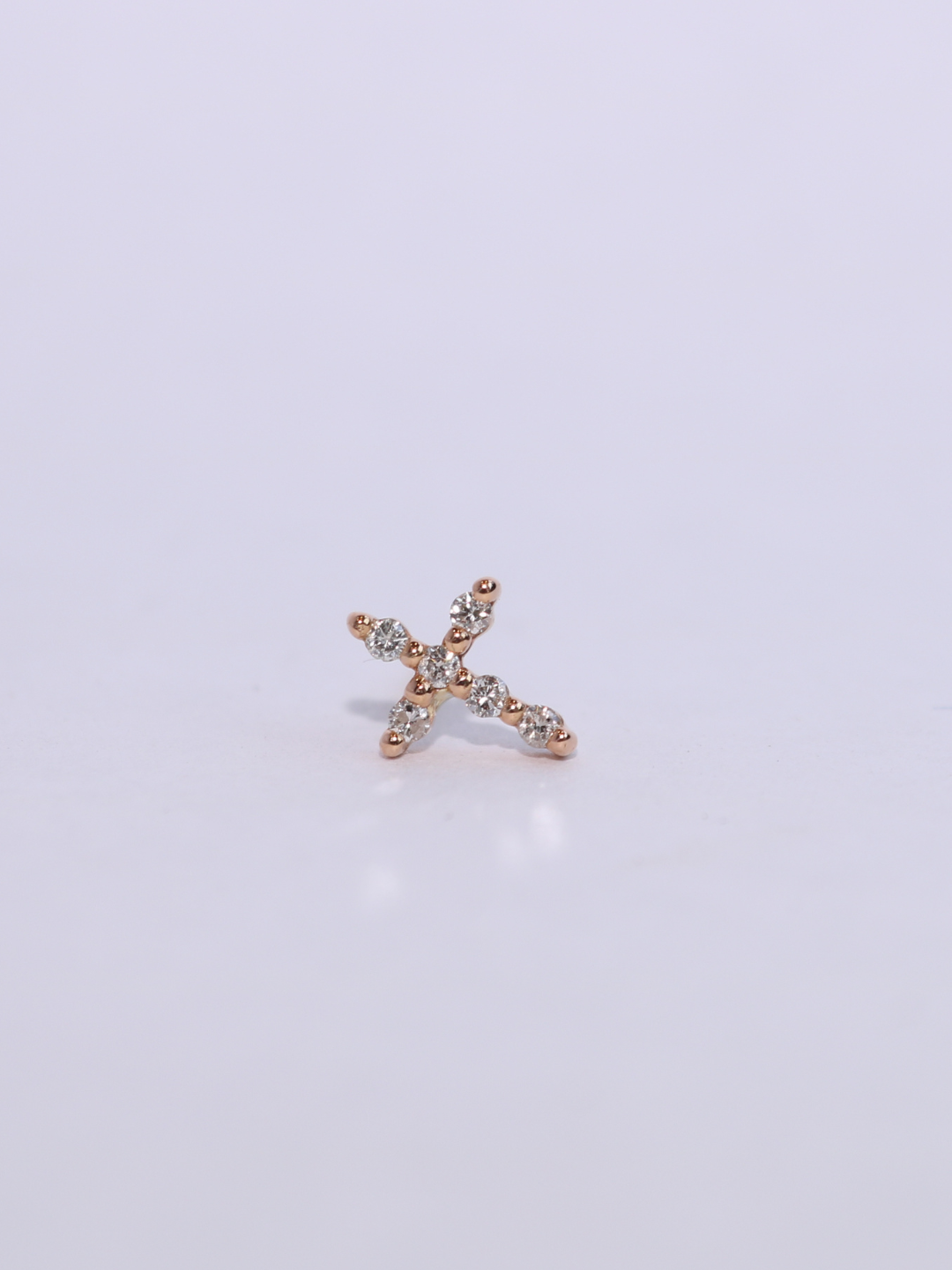 K18・プチクロスピアス