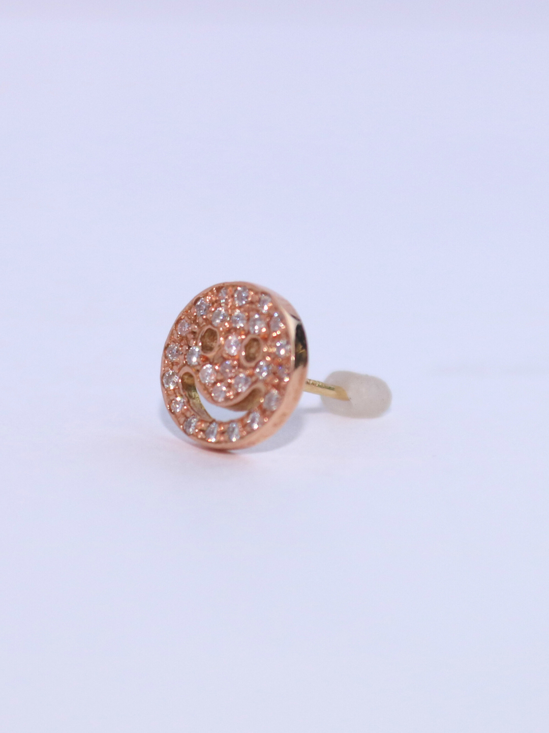 K18・ダイヤモンドスマイルピアス / 片耳