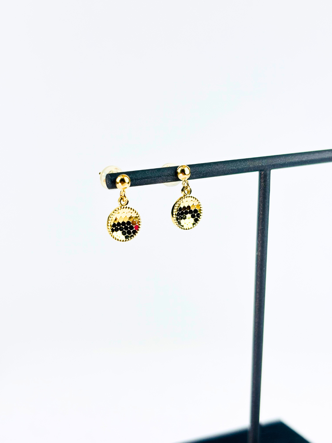 【限定2点】K18・YGラウンドペンダント/ピアスセット