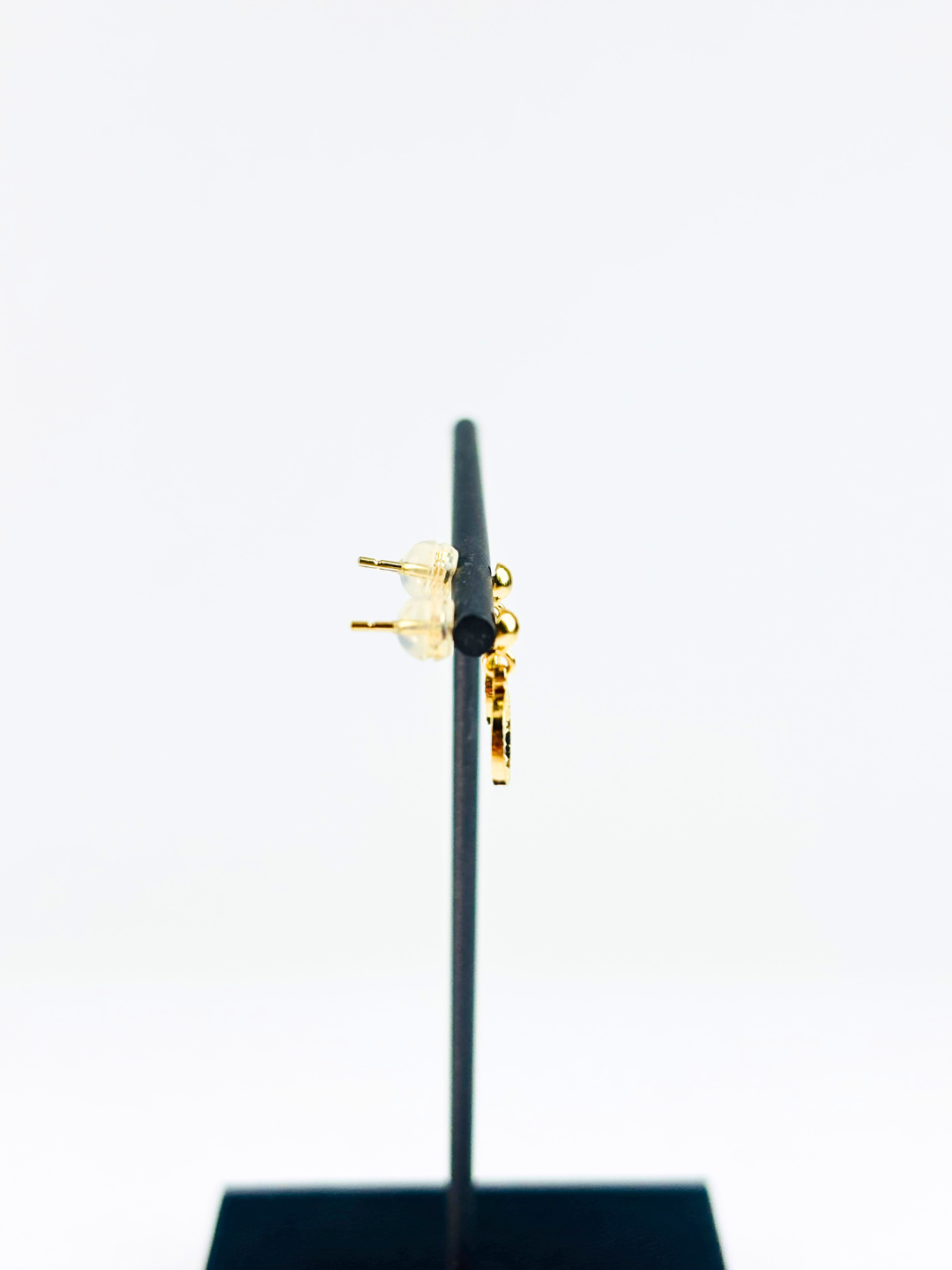 【限定2点】K18・YGラウンドペンダント/ピアスセット