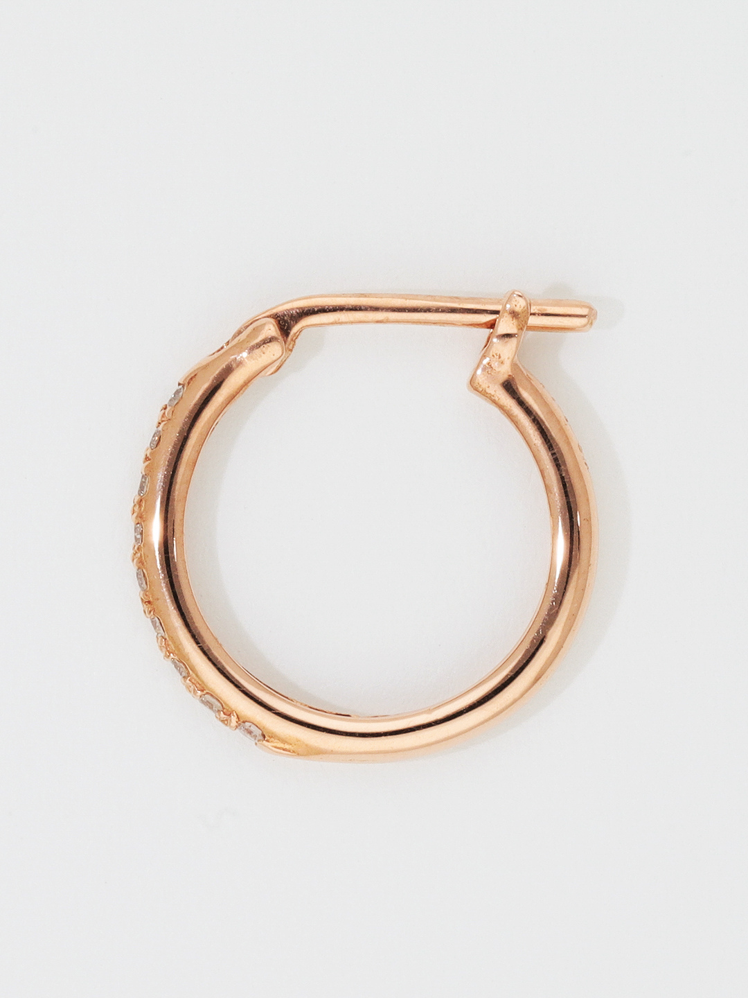 K18・Pt900 ダイヤモンドフープピアス/片耳 – ex'position K18・Pt900 ダイヤモンドフープピアス/片耳 – ex'position