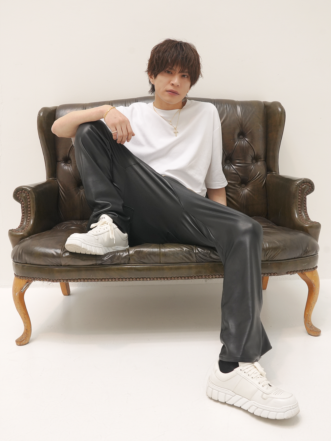 K18yg・LATINLOVERクロスペンダントトップ