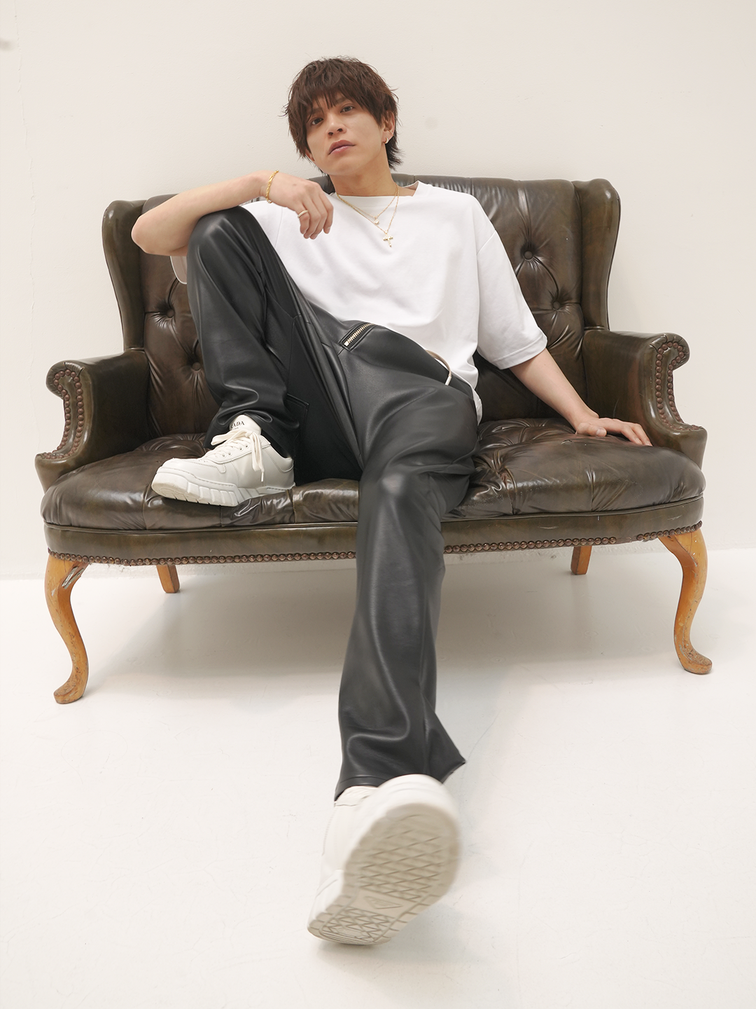 K18yg・LATINLOVERクロスペンダントトップ